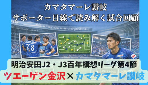 【カマタマーレ讃岐】独自目線で読み解く試合回顧・vsツエーゲン金沢【明治安田J2・J3百年構想リーグ第4節】● 0-1